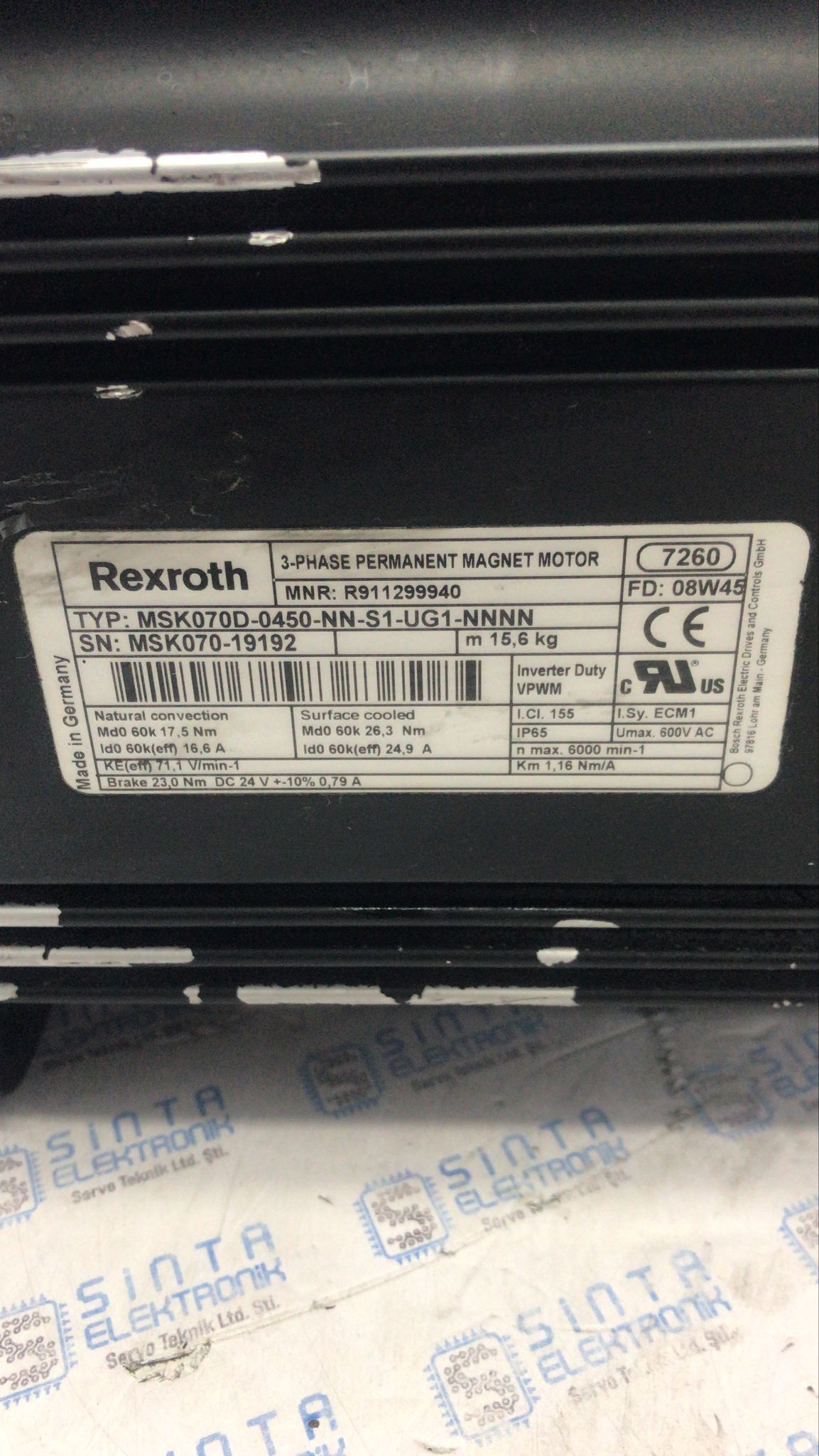 REXROTH MSK070D-0450-NN-S1-UG1-NNNN 7 REXROTH MSK070D-0450-NN-S1-UG1-NNNN