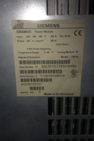 siemens 6sl3310 1te33 8ab0