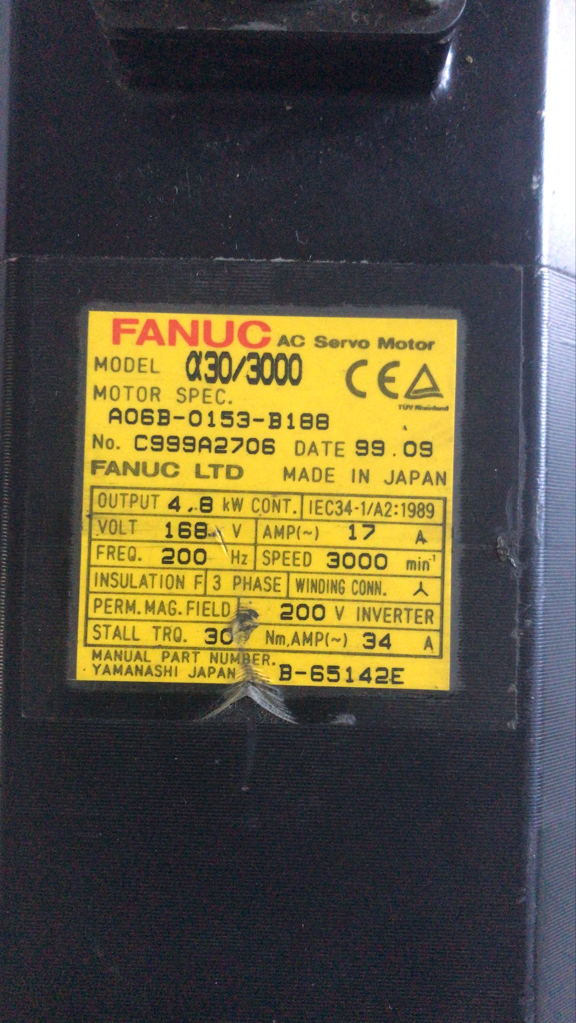 FANUC A06B-0153-B188 2 FANUC A06B-0153-B188 - Görsel 2