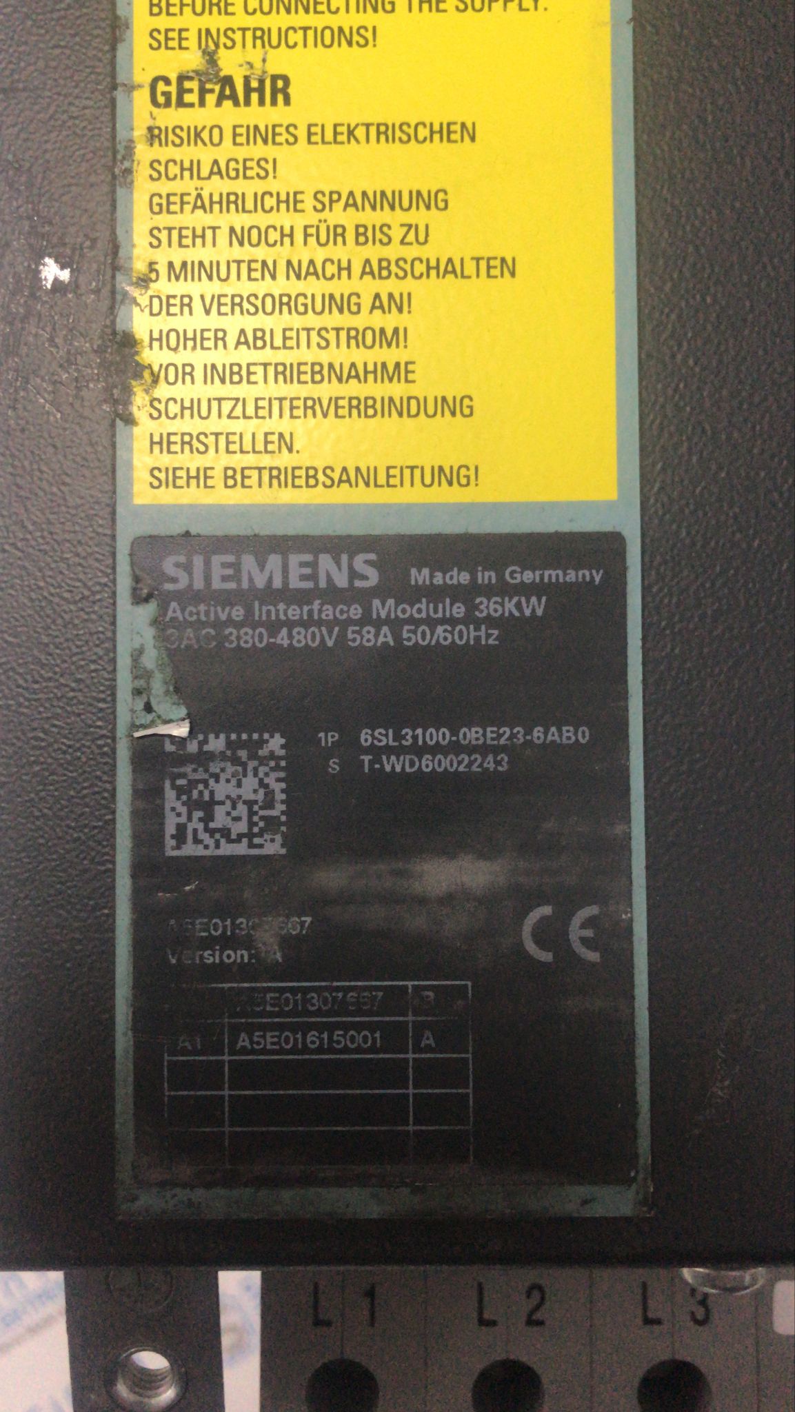 SIEMENS 6SL3100-0BE23-6AB0 2 SIEMENS 6SL3100-0BE23-6AB0 - Görsel 2