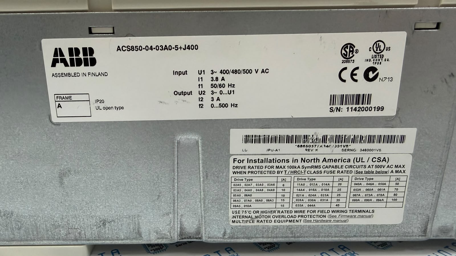 ABB ACS850-04-03A0-5+J400 2 ABB ACS850-04-03A0-5+J400 - Görsel 2