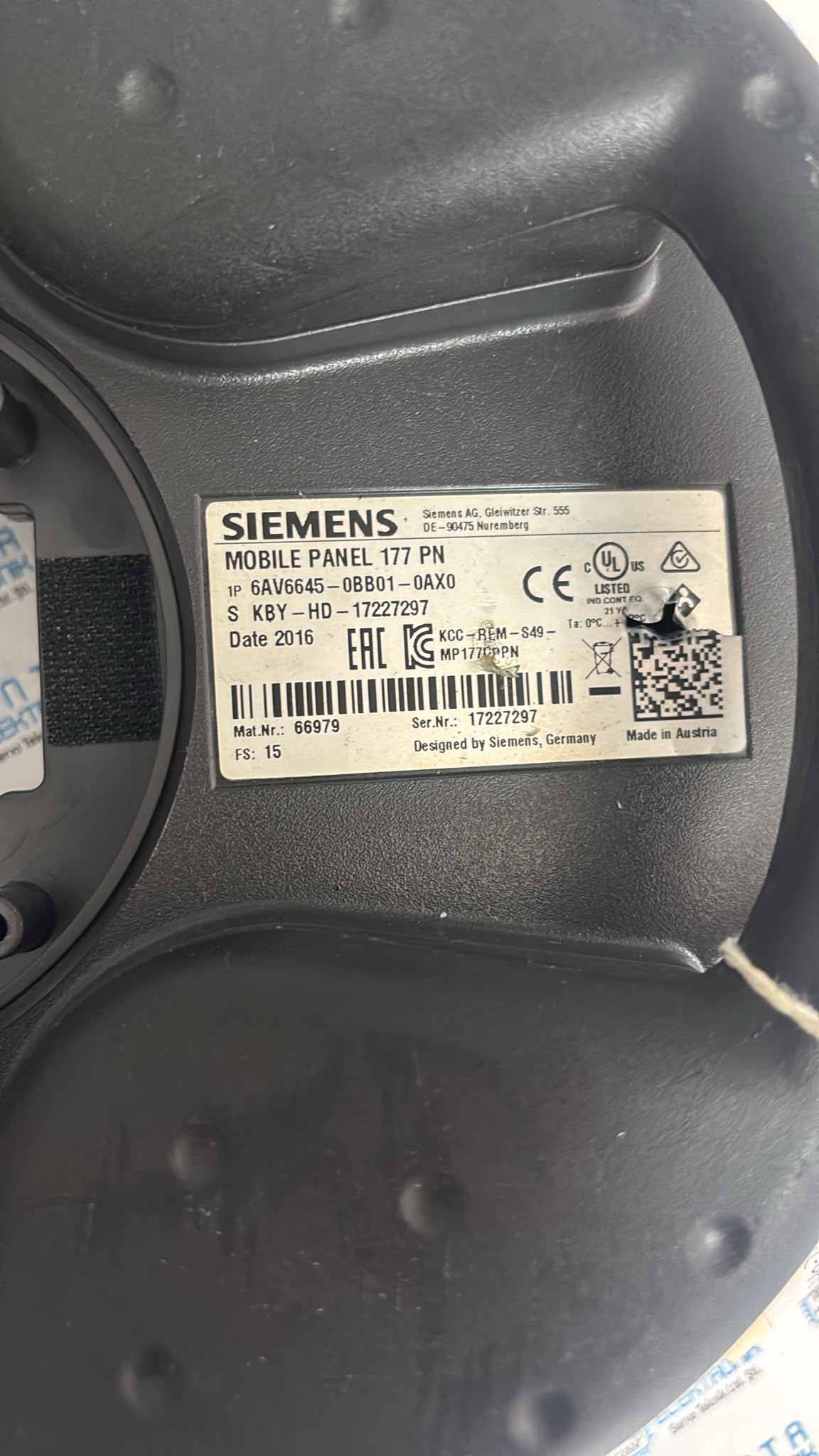 SIEMENS MOBILE PANEL 177 PN 6AV6645-0BB01-0AX0 DIS KASA 2 SIEMENS MOBILE PANEL 177 PN 6AV6645-0BB01-0AX0 DIS KASA - Görsel 2