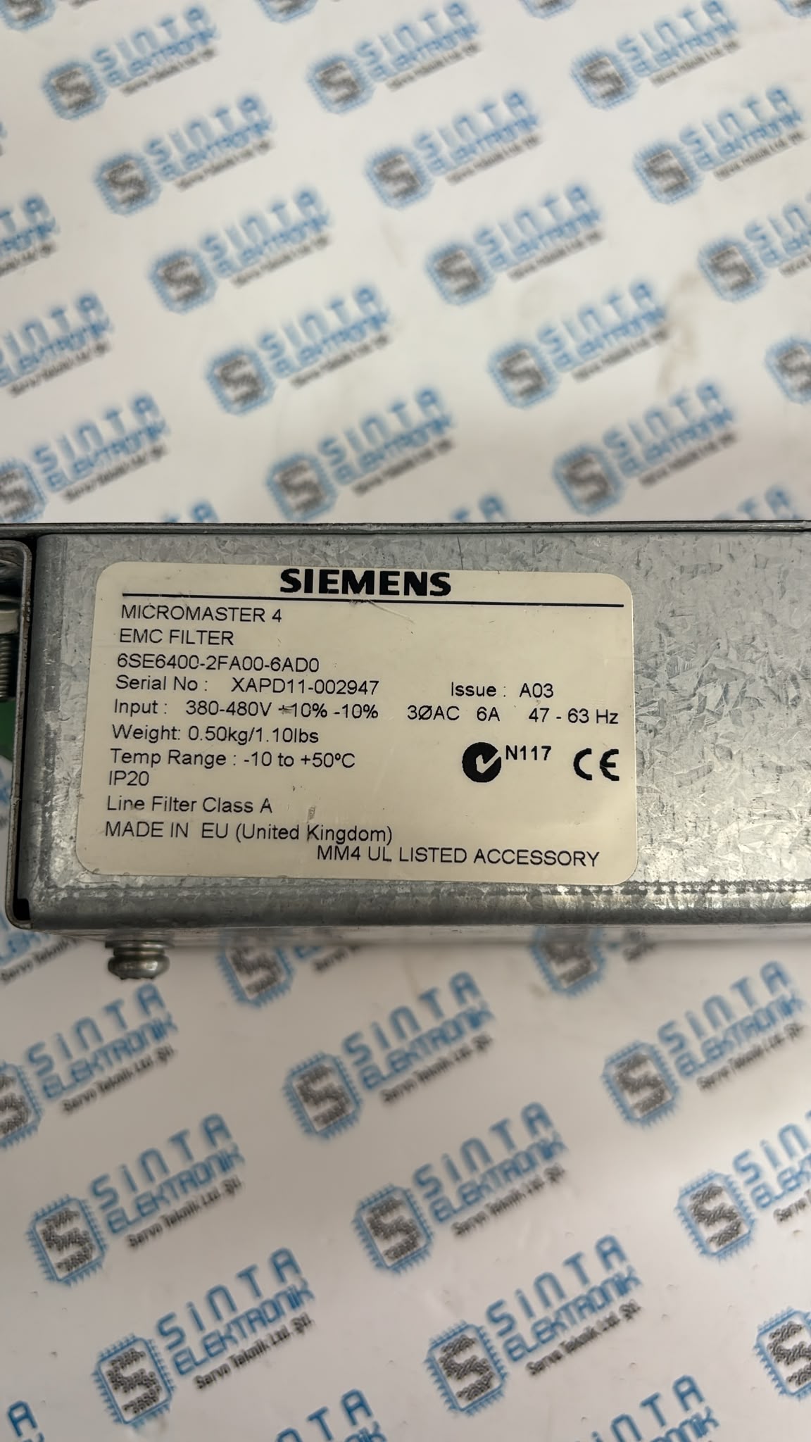 SIEMENS EMC FILTER 6SE6400-2FA00-6AD0 2 SIEMENS EMC FILTER 6SE6400-2FA00-6AD0 - Görsel 2